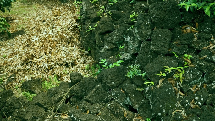 火山熔岩石墙