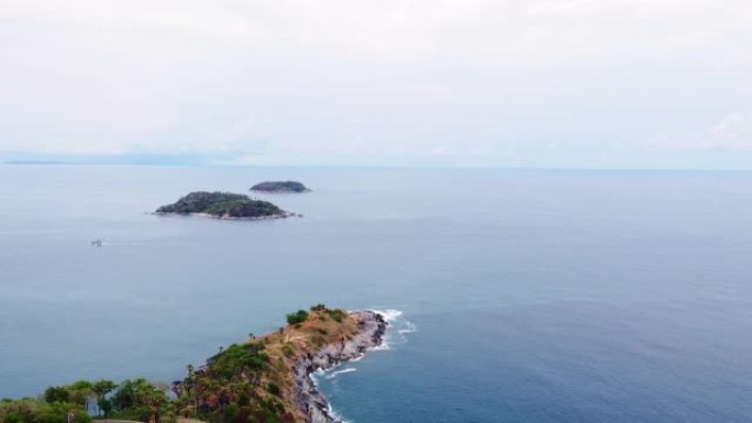 泰国普吉岛Promthep cape视点的鸟瞰图。