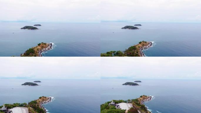 泰国普吉岛Promthep cape视点的鸟瞰图。