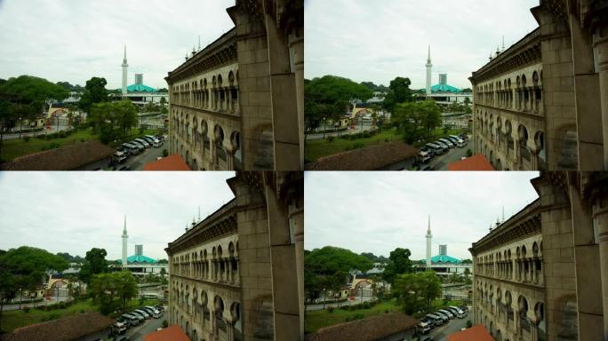 马来西亚吉隆坡国家清真寺的时间流逝。