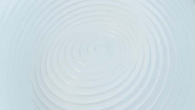 带有波纹效果的白色环3D渲染无缝循环动画