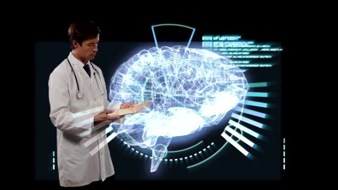 针对医生检查报告的旋转脑模型和数据处理