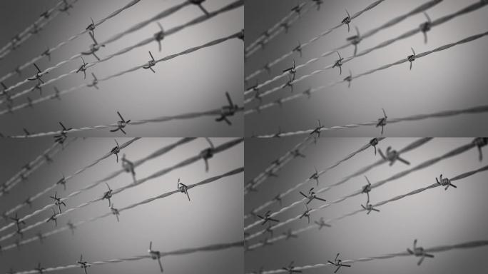 有刺铁丝网围栏可循环动画。
