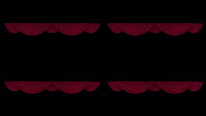 带有alpha频道的红色剧院窗帘
