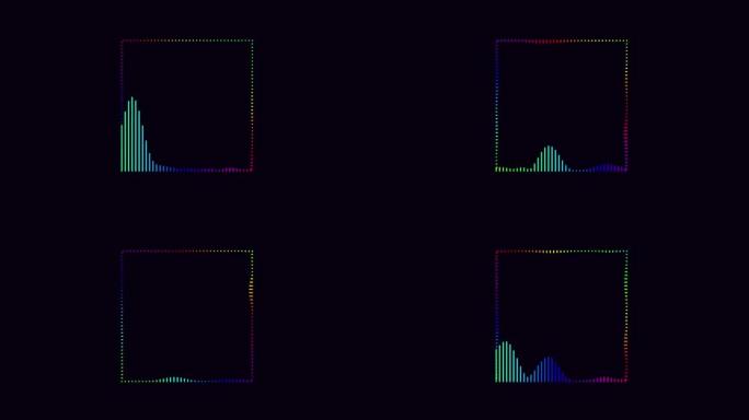彩色数字频谱声音均衡器效果