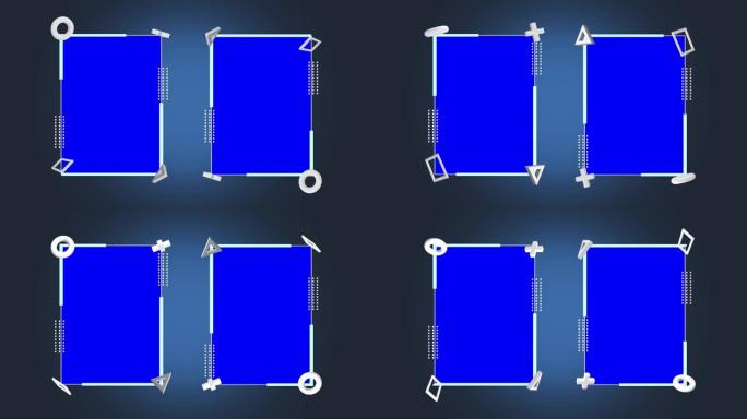 4k抽象3D几何形状框架可循环
