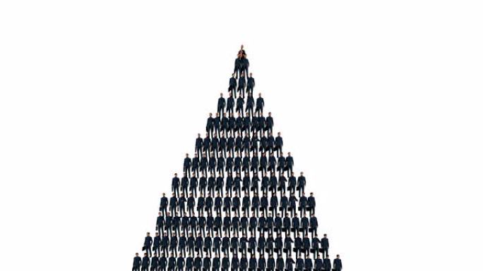 金字塔商人的人，上面是女商人，反对白人，4K