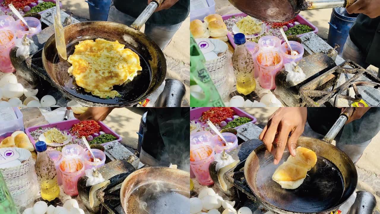 孟买街头美食-香辣马萨拉煎蛋卷