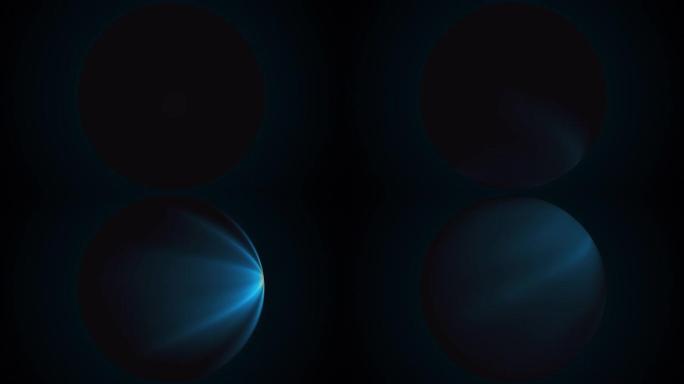 3D渲染，抽象霓虹灯背景。由不同角度的点光的明亮闪光照亮的球体，计算机生成