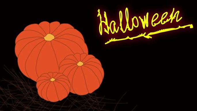 Animation on the theme of halloween holiday, pumpk