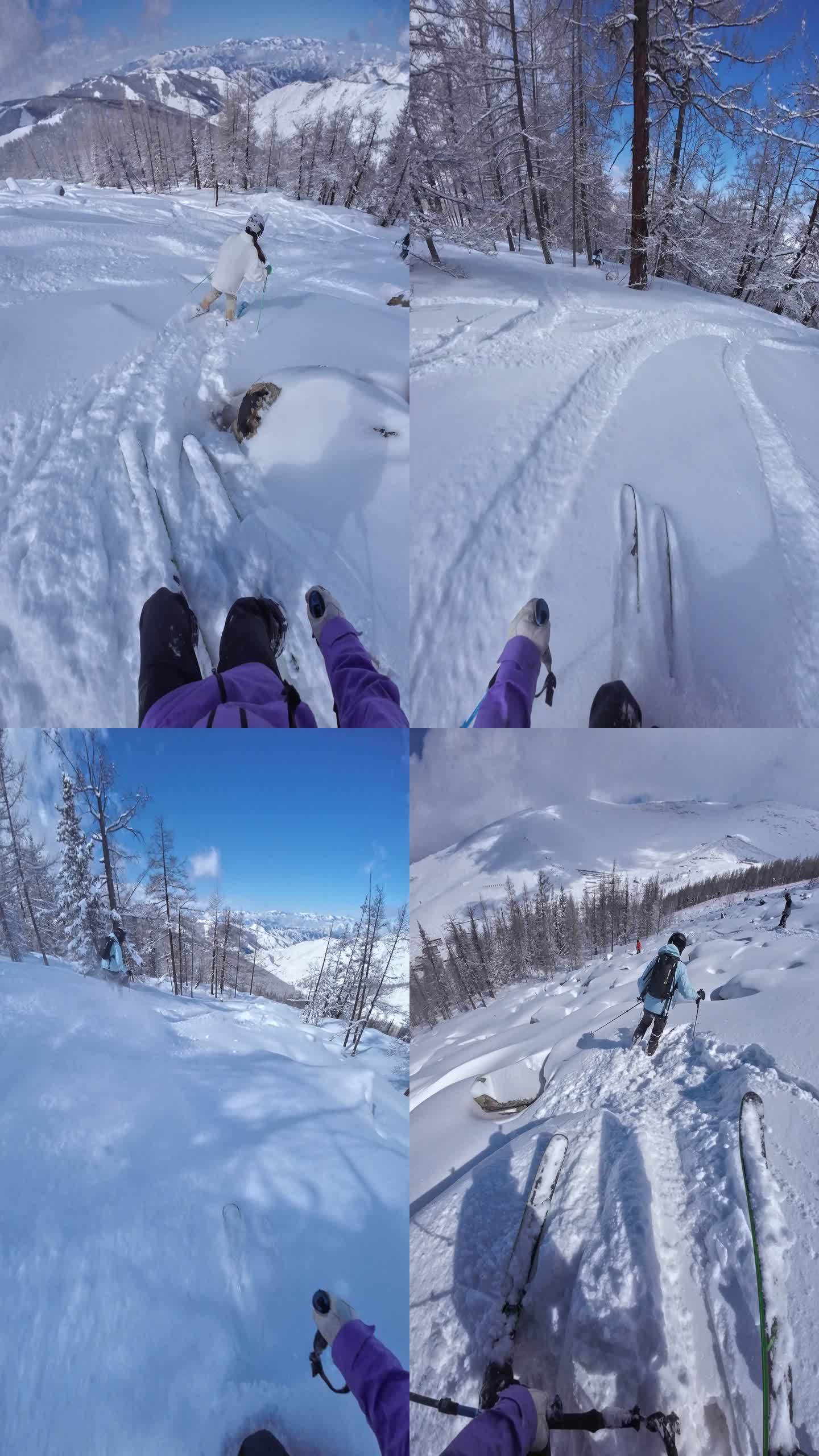 高速野雪粉雪跟拍4K