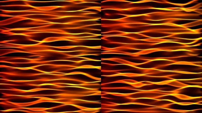 抽象红色火浪背景火焰波浪背景vj素材海浪