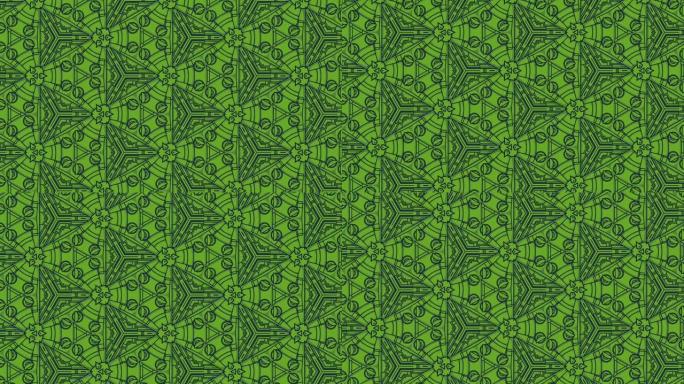 绿色瓷砖与三角形滚动向下-实时壁纸