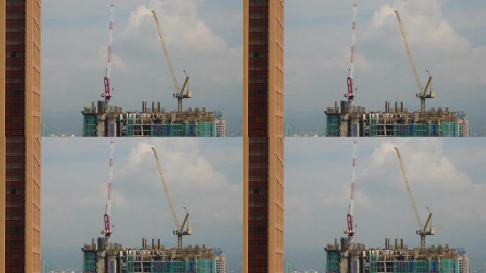 吉隆坡市中心建筑施工顶级全景4k马来西亚