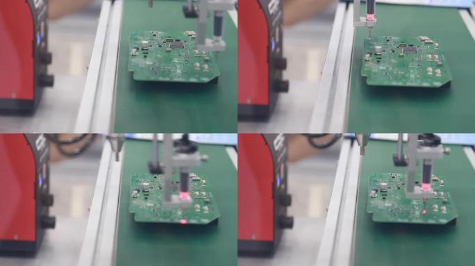 印刷电路板与自动机械臂组装在一起