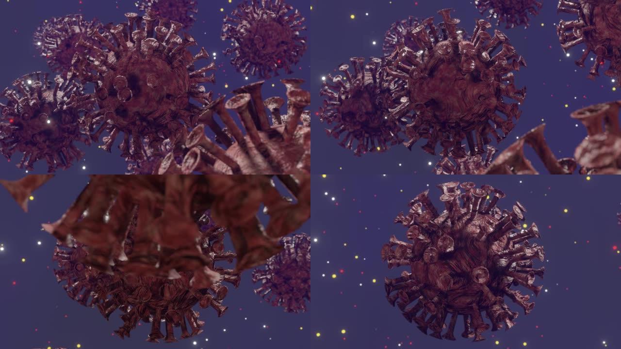 新型冠状病毒肺炎感染的显微表现