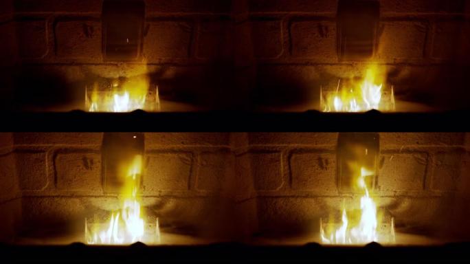 颗粒壁炉炉内着火。