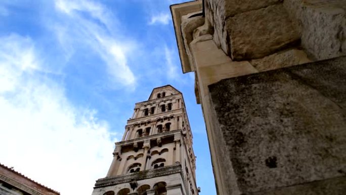 克罗地亚斯普利特的圣多姆尼乌斯大教堂和钟楼