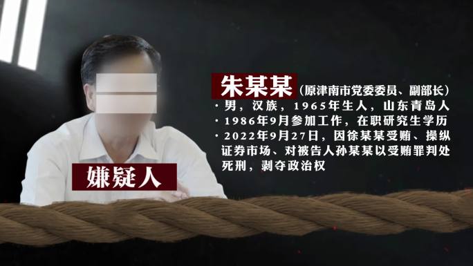 纪检 反腐警示嫌疑人介绍AE模板