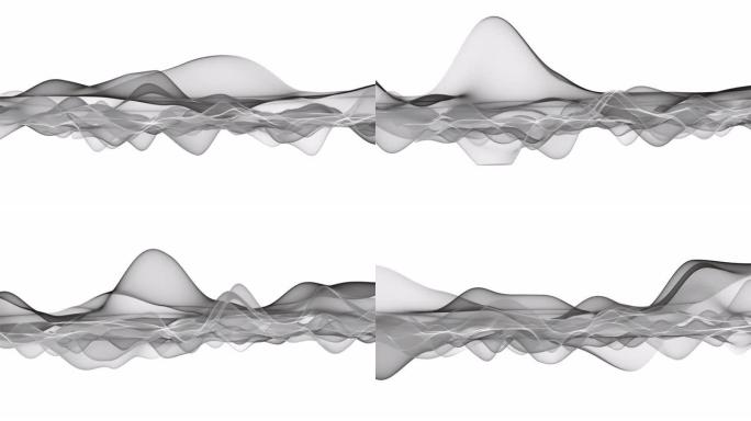 魔幻动画，慢动作中的波浪对象，4096x2304循环4K