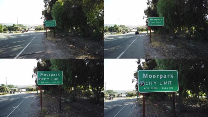 加利福尼亚州Moorpark城市界限标志