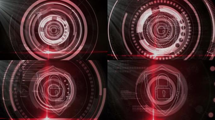 黑色背景下的圆形扫描仪