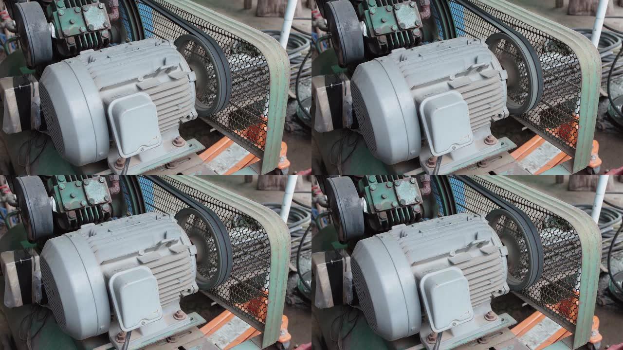 汽车修理厂运行的空气压缩机电机
