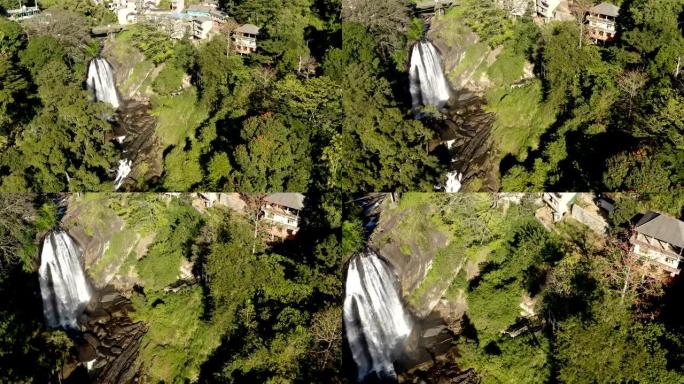 斯里兰卡中部省份的水落石出: Huluganga Ella瀑布