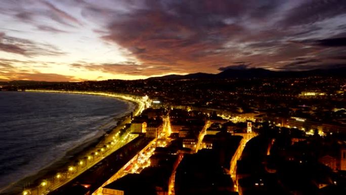 延时摄影:美丽的城市，海滨和地中海法国