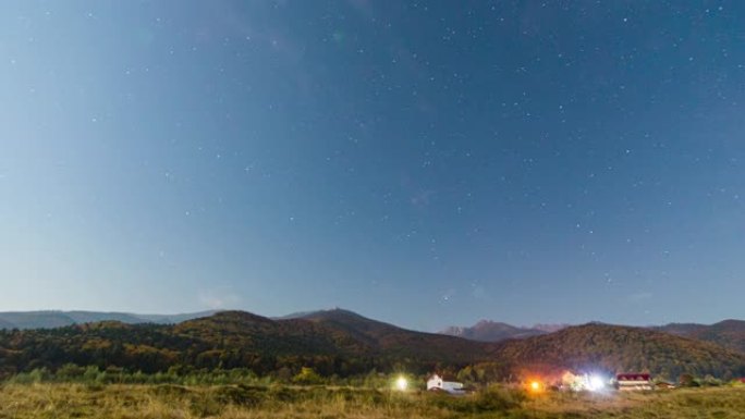 星空下的山村星空下的山村