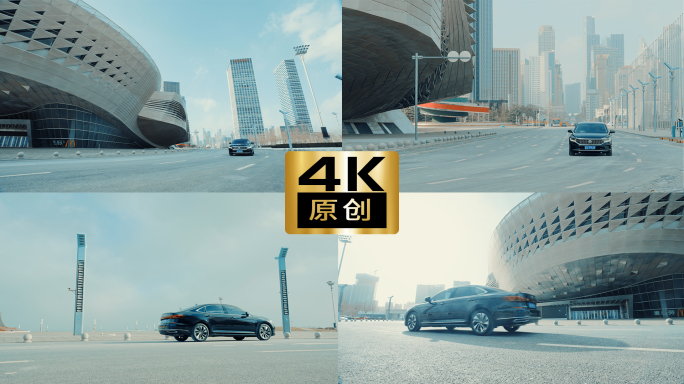 4K商务汽车驶过