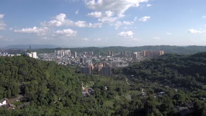 大足市从上面重庆延时生态旅游景区鸟瞰