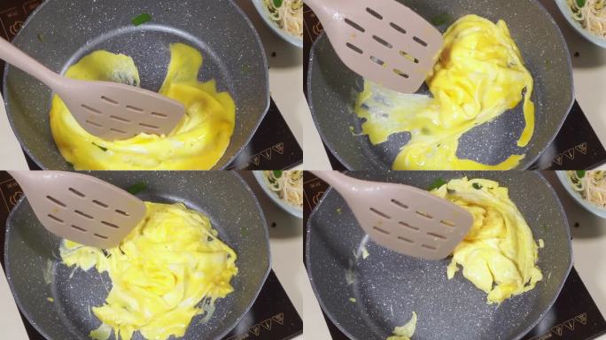 平底锅打鸡蛋摊鸡蛋制作蛋皮 (4)