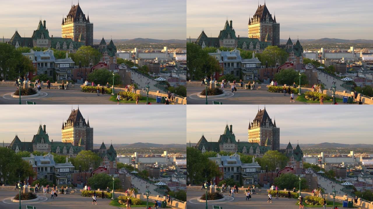 加拿大魁北克省魁北克市天际线和圣劳伦斯河全景