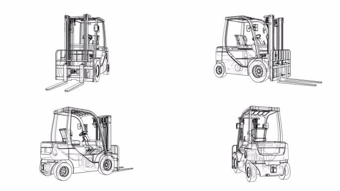 叉车的动画旋转