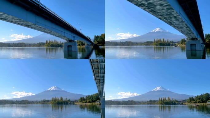在日本富士河口湖的桥下