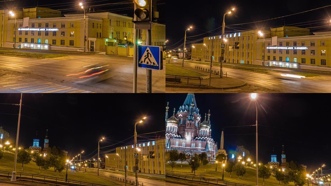 俄罗斯，乌德穆尔特共和国，伊热夫斯克，圣米迦勒大教堂，时间流逝，伊热夫斯克美丽的风景