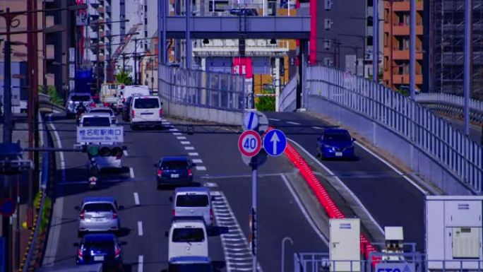 东京山手大道城市景观的延时拍摄