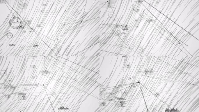 白色背景下的连接和光迹网络