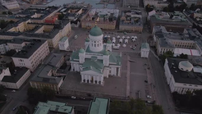 芬兰赫尔辛基大教堂鸟瞰图