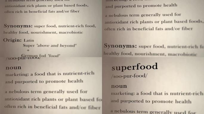 超级食物定义英文书