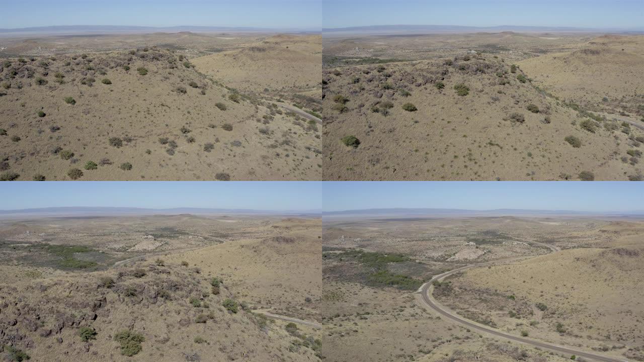偏远的沙漠公路: 新墨西哥州