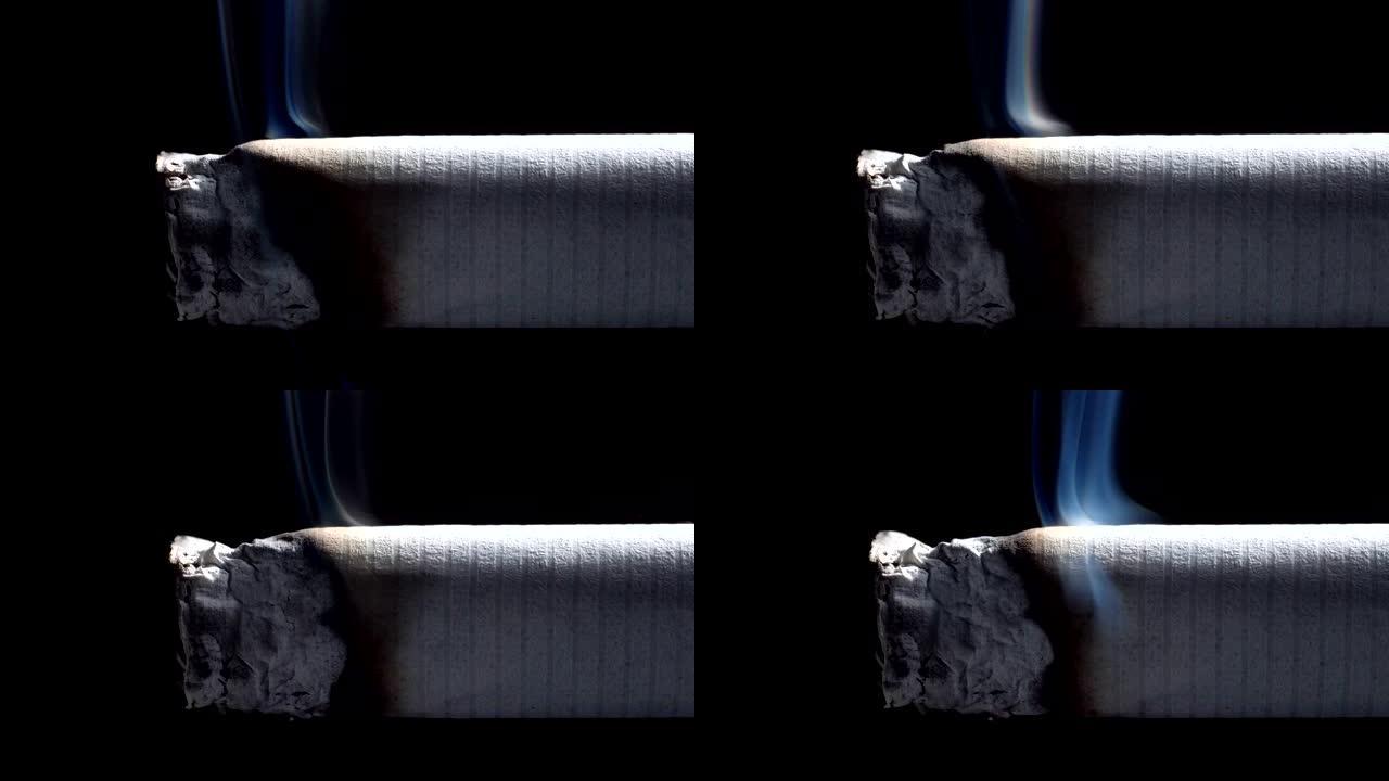 阴影中闷烧香烟的视频