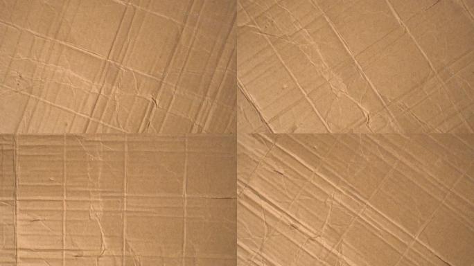 皱纹纸板纹理特写，纸质包装背景。