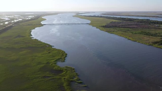 萨凡纳河的鸟瞰图
