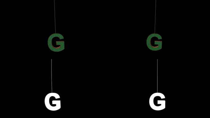 圣诞闪光装饰品字体G