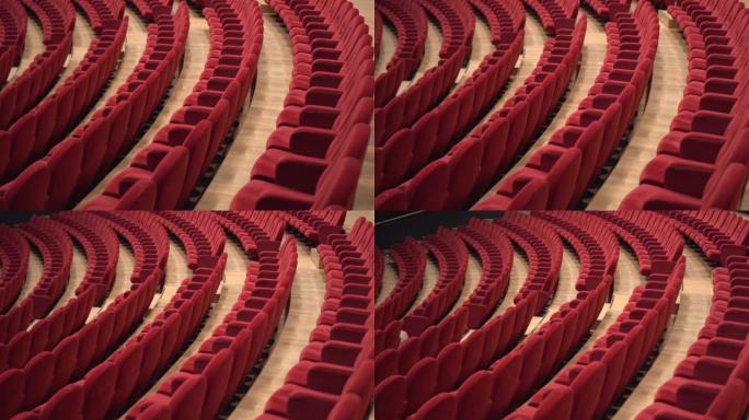 空剧院的红色椅子空境拍摄