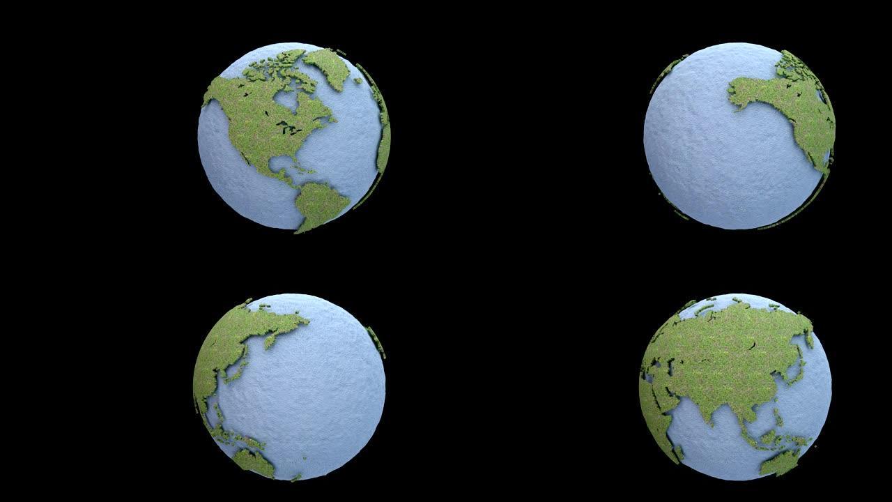 太空中一颗行星的3D模型