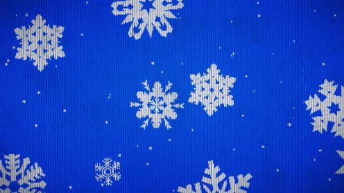 冬季假日羊毛针织雪花图案无缝循环背景