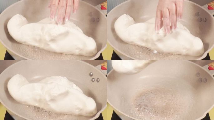 面食制作面点和面糯米面团开水烫面(4)